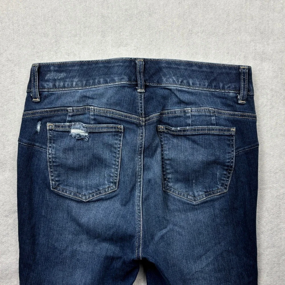 Torrid Womens 10 Medium Wash Distressed Crop Bombshell Skinny Jeans 14468829